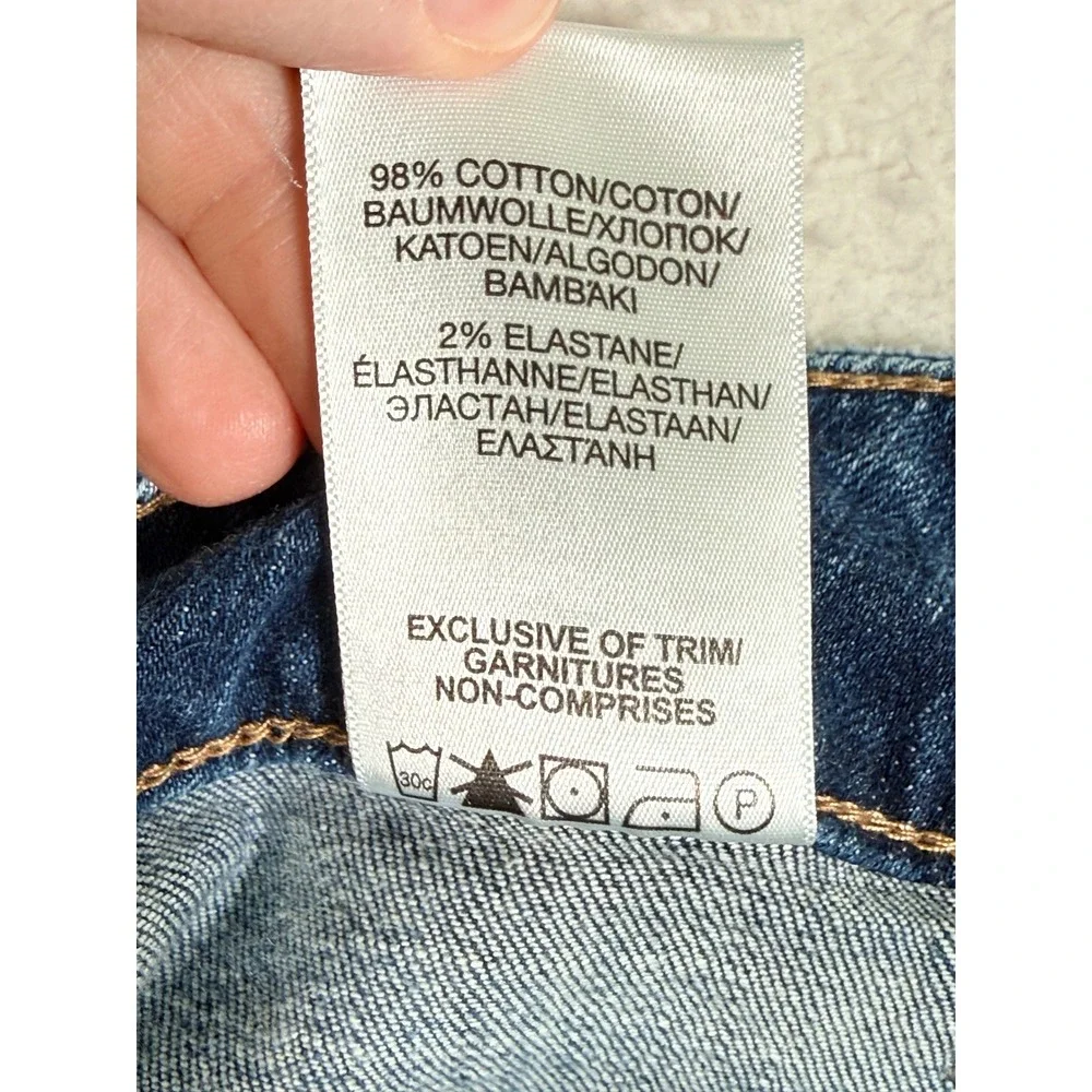 Silver‎ Jeans Co Elyse Skinny Crop Medium Wash Button Fly Raw Hem W27 L25